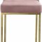 Giselle Counter Stool 781 Set of 2 Pink Velvet Fabric -Meridian