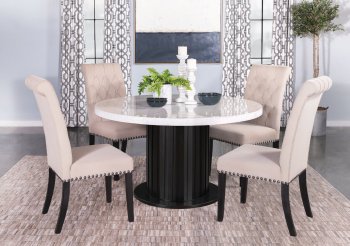 Sherry Dining Room 5Pc Set 115490 by Coaster w/115182 Chairs [CRDS-115490-115182 Sherry]