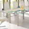 D107 Dining Table w/Beige & Clear Glass Top & Options