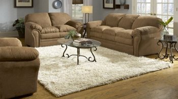 Brown or Buff Microfiber Classic Sofa & Loveseat Set w/Soft Seat [HES-9841BR-Sabrosa]