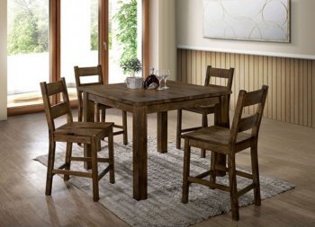 Kristen II 5Pc Counter Ht Dining Set CM3060PT in Rustic Oak [FADS-CM3060PT-Kristen II]