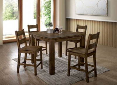 Kristen II 5Pc Counter Ht Dining Set CM3060PT in Rustic Oak