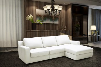 Alexis Sectional Sofa Sleeper in Premium Leather by J&M [JMSS-Alexis]