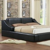 20280 Franco Upholstered Bed in Black PU by Acme