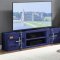 Cargo TV Stand w/2 Side Piers Set 91890 in Blue by Acme