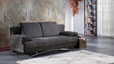 Fantasy Marek Black Fabric Sofa Bed by Sunset