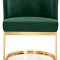 Gianna Dining Chair 718 Set of 2 Green Velvet Fabric by Meridian