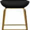 Paris Counter Stool 787 Set of 2 Black Velvet Fabric by Meridian