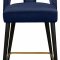 Akoya Counter Stool 795 Set of 2 Navy Velvet Fabric - Meridian