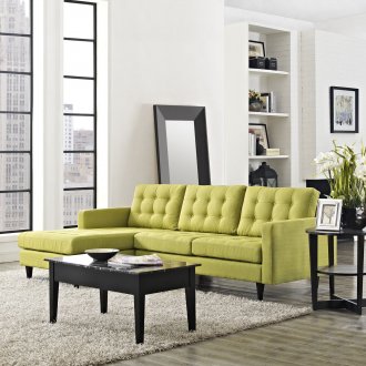 Empress EEI-1666 Sectional in Green Fabric by Modway w/Option