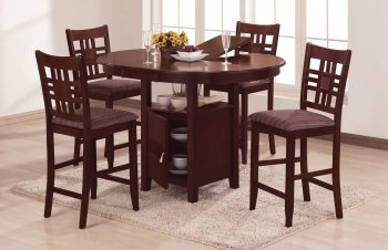 Deco Cherry Finish Contemporary Dinette w/Enclosed Storage Table [HLDS-D470]