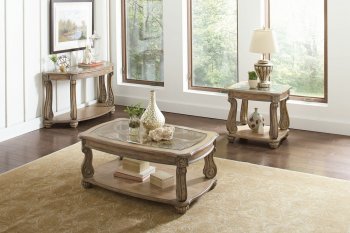 720598 Coffee Table in Antique Style Linen by Coaster w/Options [CRCT-720598]