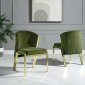 Fallon Dining Chair DN01956 Set of 2 Green Velvet & Gold by Acme