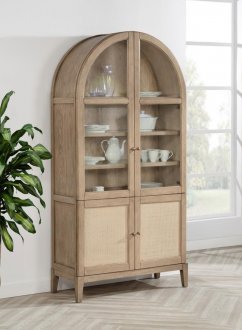 Kailani Vitrine Cabinet 109386 in Beige Oak by Coaster