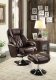 Aleron Swivel Reclining Chair 8548BRW w/Ottoman by Homelegance