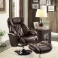 Aleron Swivel Reclining Chair 8548BRW w/Ottoman by Homelegance