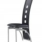 D1058DC Set of 4 Dining Chairs in Black by Global