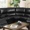 8300 Reclining Sectional Sofa in Black Bonded Leather w/Options