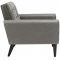 Delve Sofa in Gray Vinyl by Modway w/Options