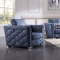 Emilia Chair 56027 in Blue Fabric by Acme