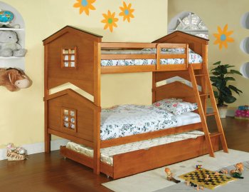 CM-BK762A Castle Pines Twin/Twin Bunk Bed Oak w/Options [FAKB-CM-BK762A Castle Pines]