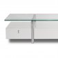 Suzanne TV Unit in White w/Glass Top by Whiteline Imports