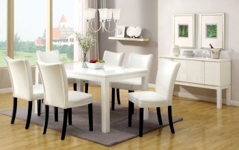 CM3176WH-T Lamia I Dining Table w/Optional White Chairs [FADS-CM3176WH-T Lamia I White]