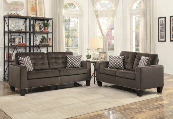 Latana Sofa & Loveseat 9957CH in Chocolate by Homelegance [HES-9957CH-Latana]