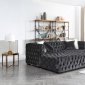 MS1826 Sofa & Ottoman Set in Black Velvet by VImports