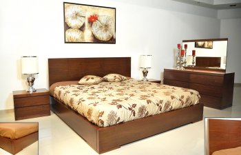 Anna Bedroom in Walnut w/Options by Whiteline Imports [WLBS-Anna Walnut]