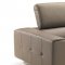 Johnny R015 Genuine Leather Sectional Sofa in Light Grey by IDP