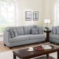 F6401 Sofa & Loveseat Set in Grey Fabric by Poundex