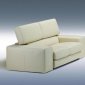 White Full Top Grain Italian Leather 3Pc Modern Living Room Set