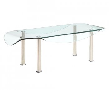 Glass Top & Metal Legs Modern Elegant Coffee Table w/Options [GFCT-CB020]