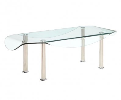 Glass Top & Metal Legs Modern Elegant Coffee Table w/Options