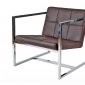 Lisa Chair in Chocolate Leatherette or Leather by Whiteline