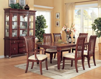 Distressed Cherry Finish Dining Furniture W/Carved Details [CRDS-35-100571]