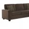 Provence Sectional Sofa 501686 in Brown Fabric by Coaster