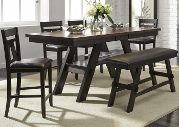 Lawson Counter Height Table 5Pc Set 116-CD - Espresso by Liberty [LFDS-116-CD-GT4078 Lawson]