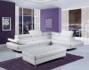 U8138 Sectional Sofa White Bonded Leather by Global w/Options