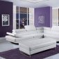 U8138 Sectional Sofa White Bonded Leather by Global w/Options