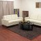 Caledonia Sofa Set Cream Bonded Leather by Wholesale Interiors