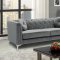 LCL-016 Sofa & Loveseat Set in Gray Velvet