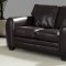 Dark Brown Bonded Leather Modern Sofa & Loveseat w/Options