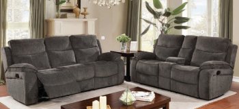 Selfridge Reclining Sofa CM6942 in Gray Fabric w/Options [FAS-CM6942-Selfridge]