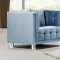 Mariel Sofa 629 in Sky Blue Velvet Fabric by Meridian w/Options