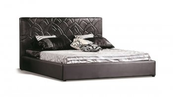 Lily Bed in Black Eco-Leather by J&M w/Options [JMB-Lily Black]