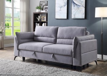 Helaine Sleeper Sofa 55560 in Gray Fabric by Acme [AMSB-55560 Helaine]