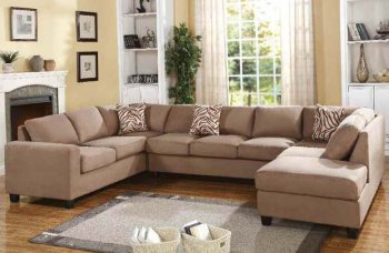 56010 Dannis Reversible Sectional Sofa Saddle Microfiber by Acme [AMSS-56010 Dannis]