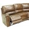 Hazelnut Full Leather 6PC Modern Reclining Sectional Sofa